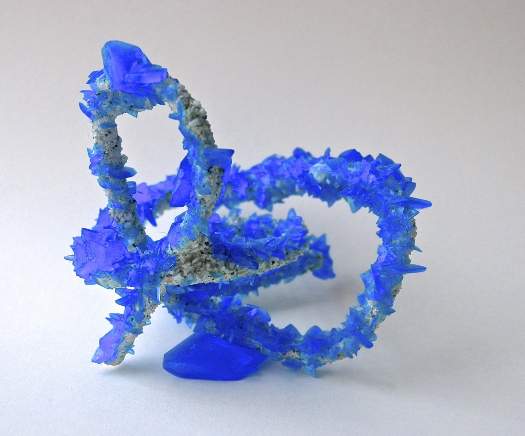 rass wire bonded sand and copper sulphate crystals